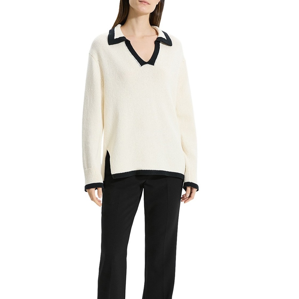 Theory Textured Collared Oversized Pullover - image 2